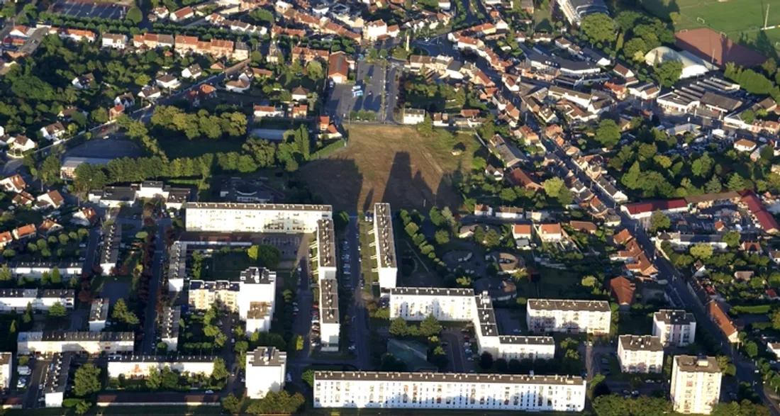 Noyon vue du ciel