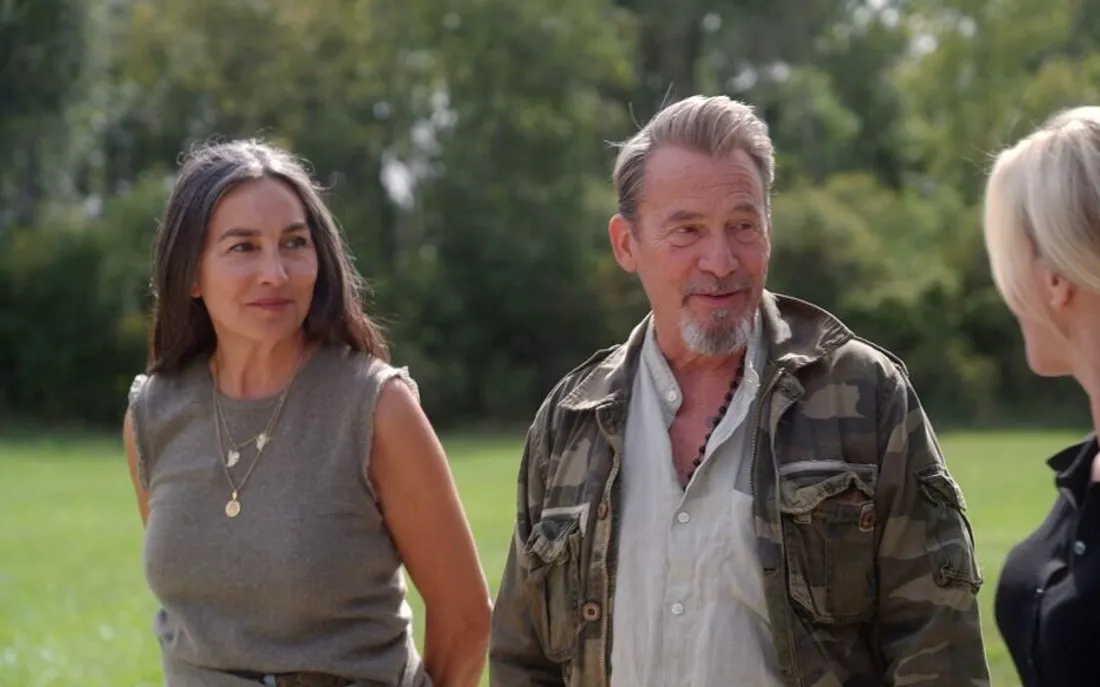 Florent Pagny et sa femme Azucena dans "Sept à Huit"