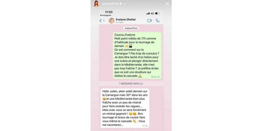 Échange entre Julien Doré et Evelyne Dhéliat