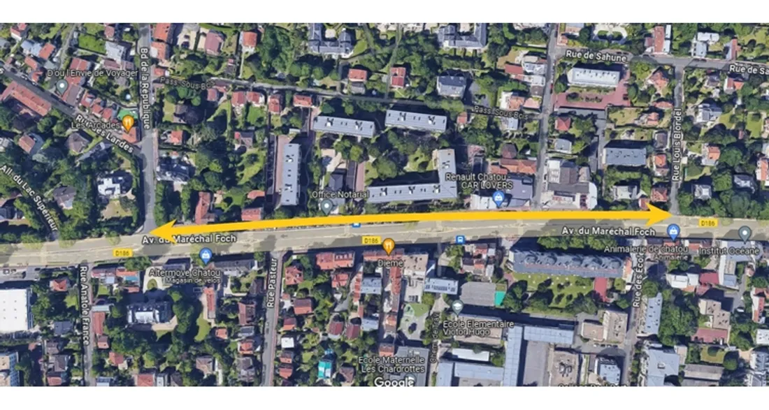 Plan de la piste cyclable