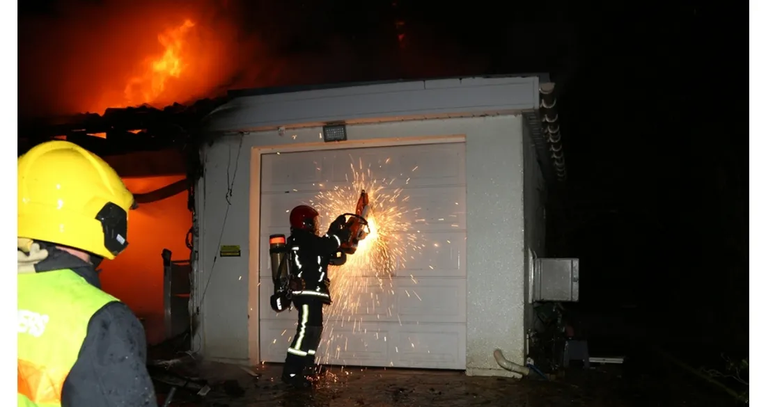 Pompiers en intervention