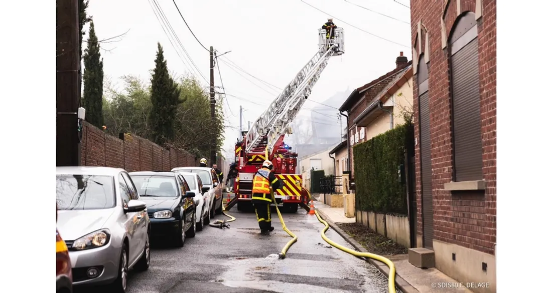 Pompiers en intervention à Eppeville