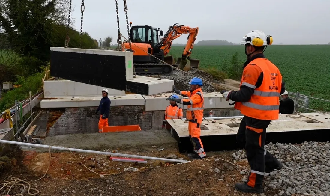Travaux ferroviaires entre les Hauts-de-France et la Normandie