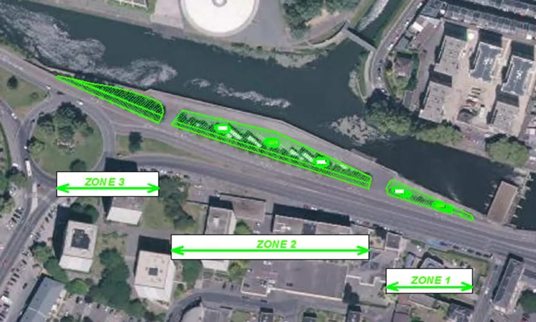Travaux au port d'aval à Amiens