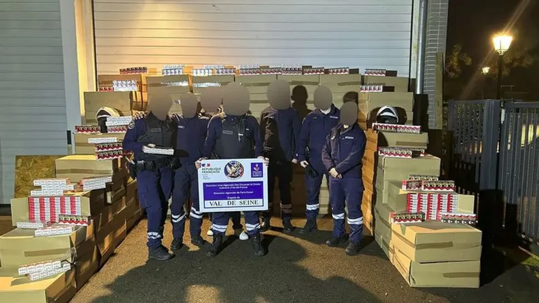 Prise de cigarettes de contrebande