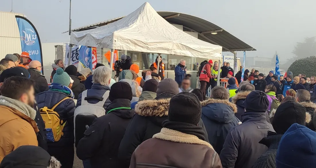 Rassemblement à Forvia le 03/02/2025