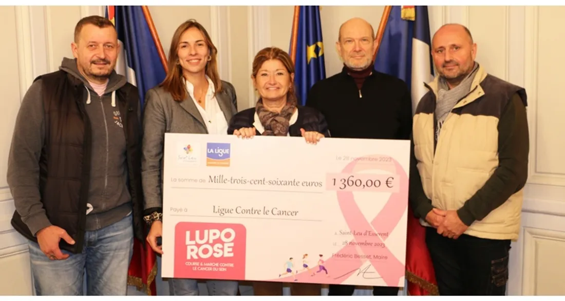 Remise de chèque au comité de l'Oise de la Ligue contre le cancer