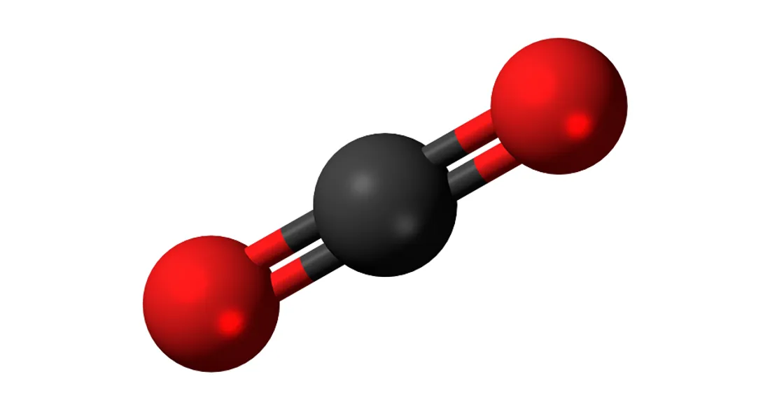 Représentation d'une molécule de CO2