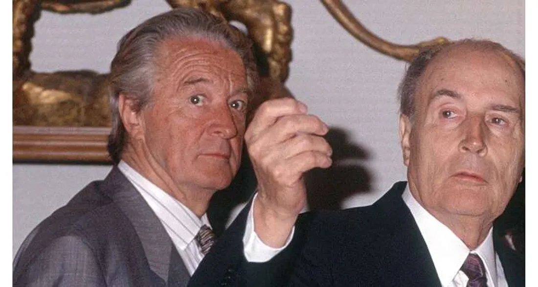 Roland Dumas et François Mitterrand