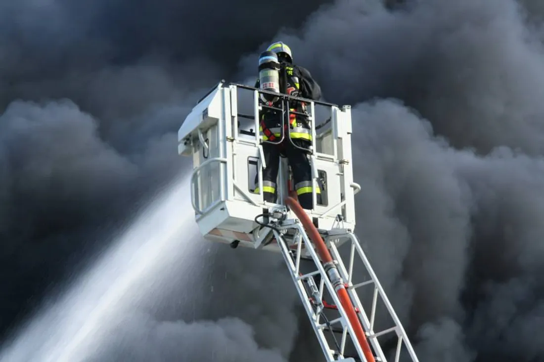 Pompier en intervention