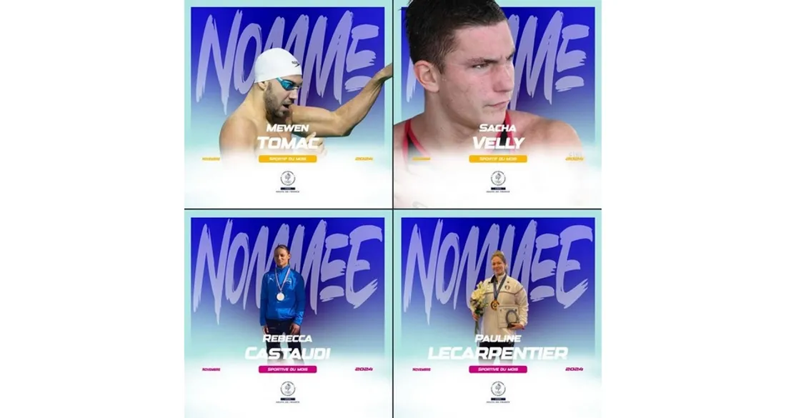 Nommés pour le titre de sportif du mois de novembre 2024