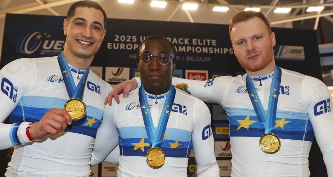 Timmy Gillion (au centre) avec Rayan Helal et Sébastien Vigier