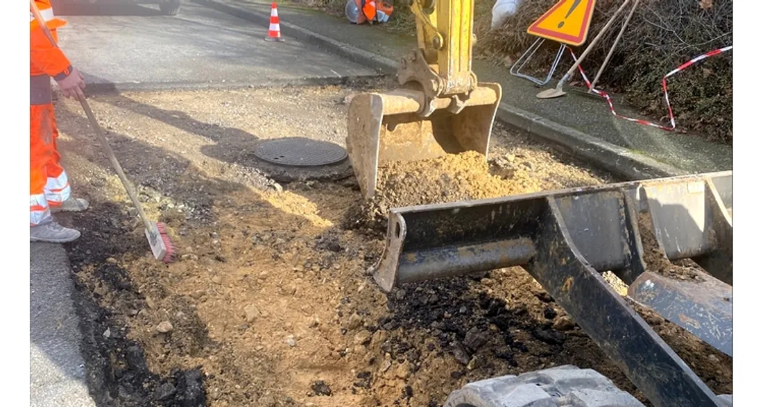 Travaux sur la route