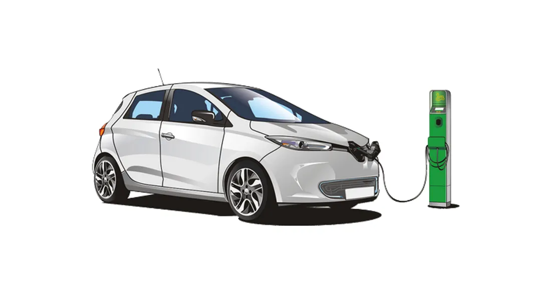 Voiture électrique en charge