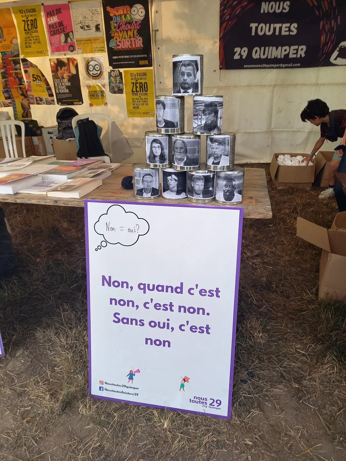 Le stand de Nous Toutes 29 sur le FestiDreuz le week-end dernier à Fouesnant