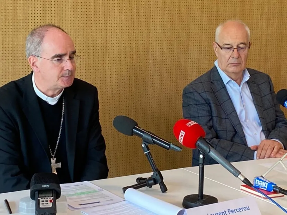 Monseigneur Laurent Percerou, évêque de Nantes et Jean-Luc Pilet