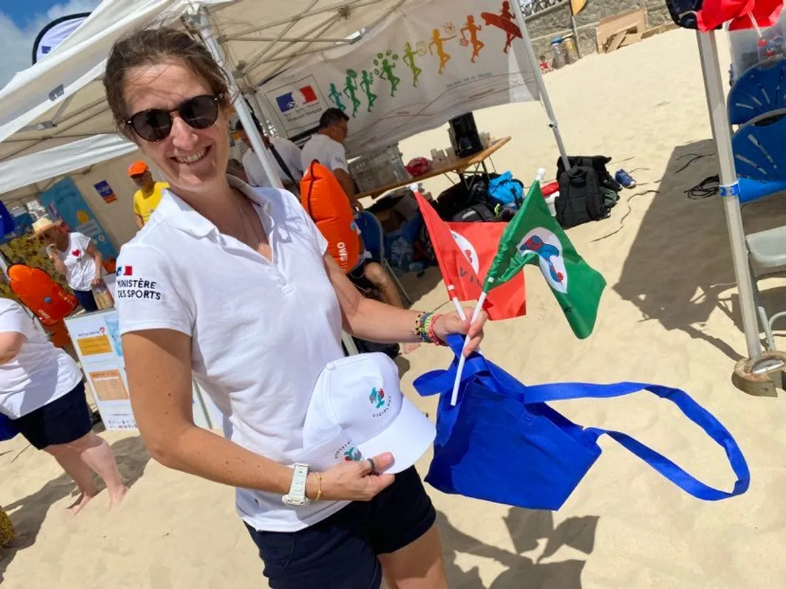 Rachel Hervet et le kit de prévention noyade