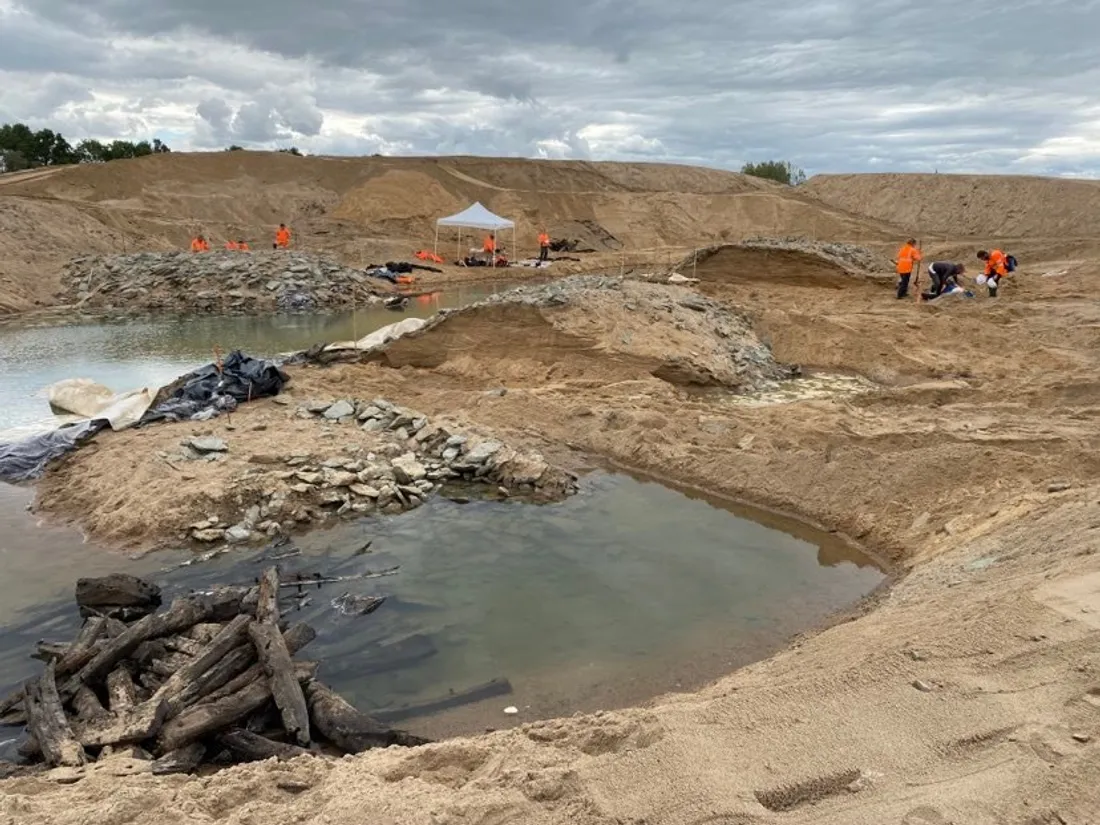 Le chantier sur la Loire