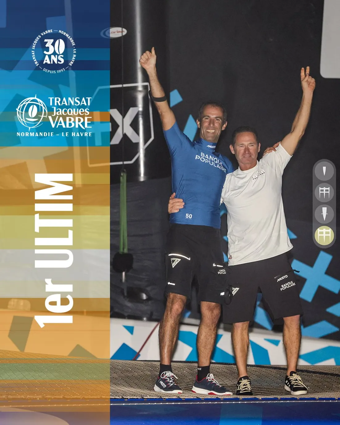 Le duo vainqueur Le Cléac'h + Josse