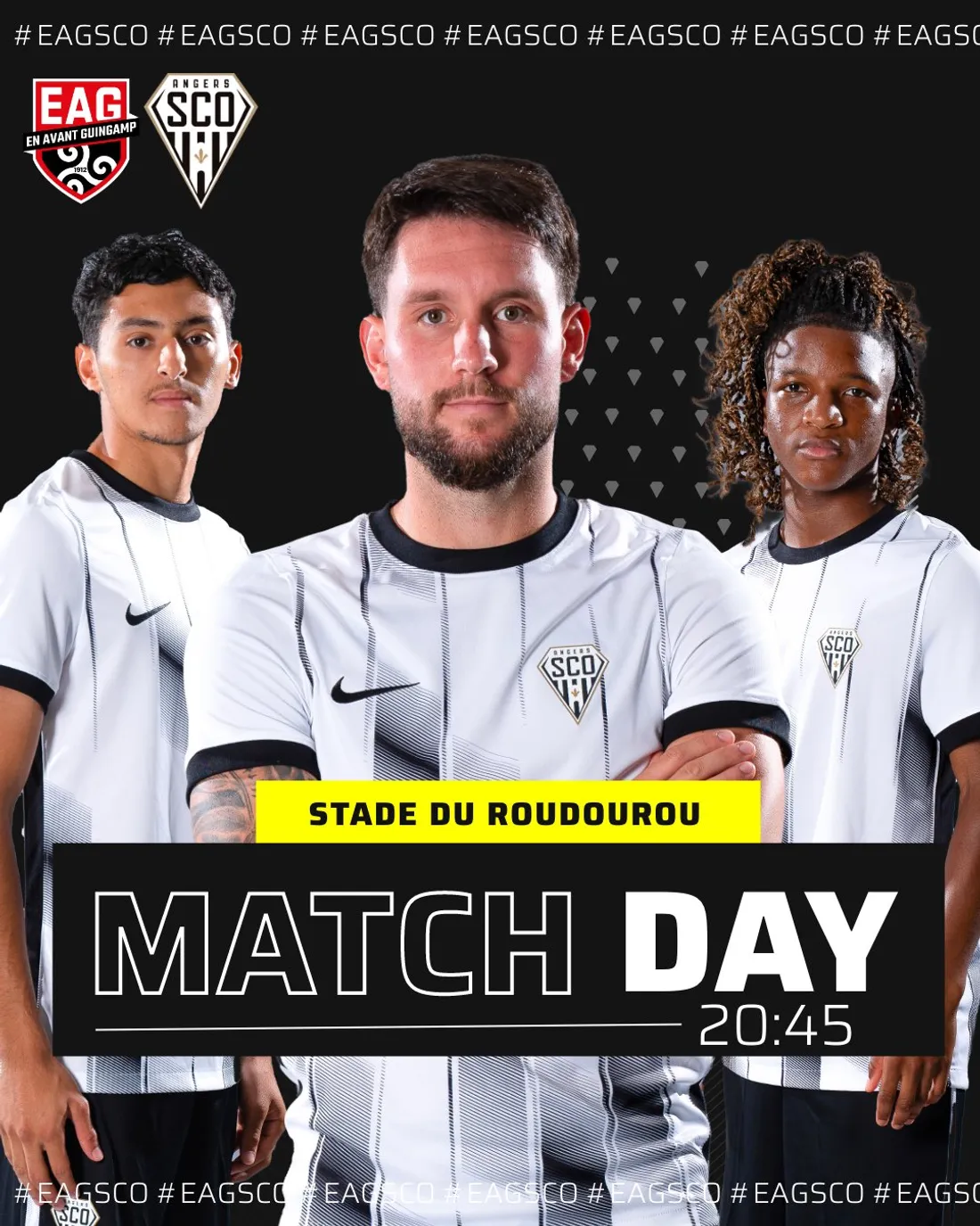 Affiche du match EA Guingamp-Angers SCO du 23 avril 2024