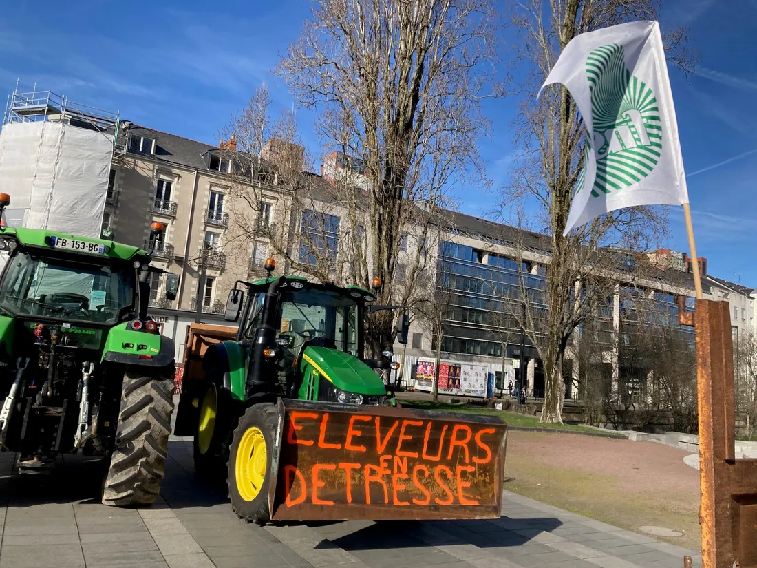 Manifestation des éleveurs à Nantes (44)