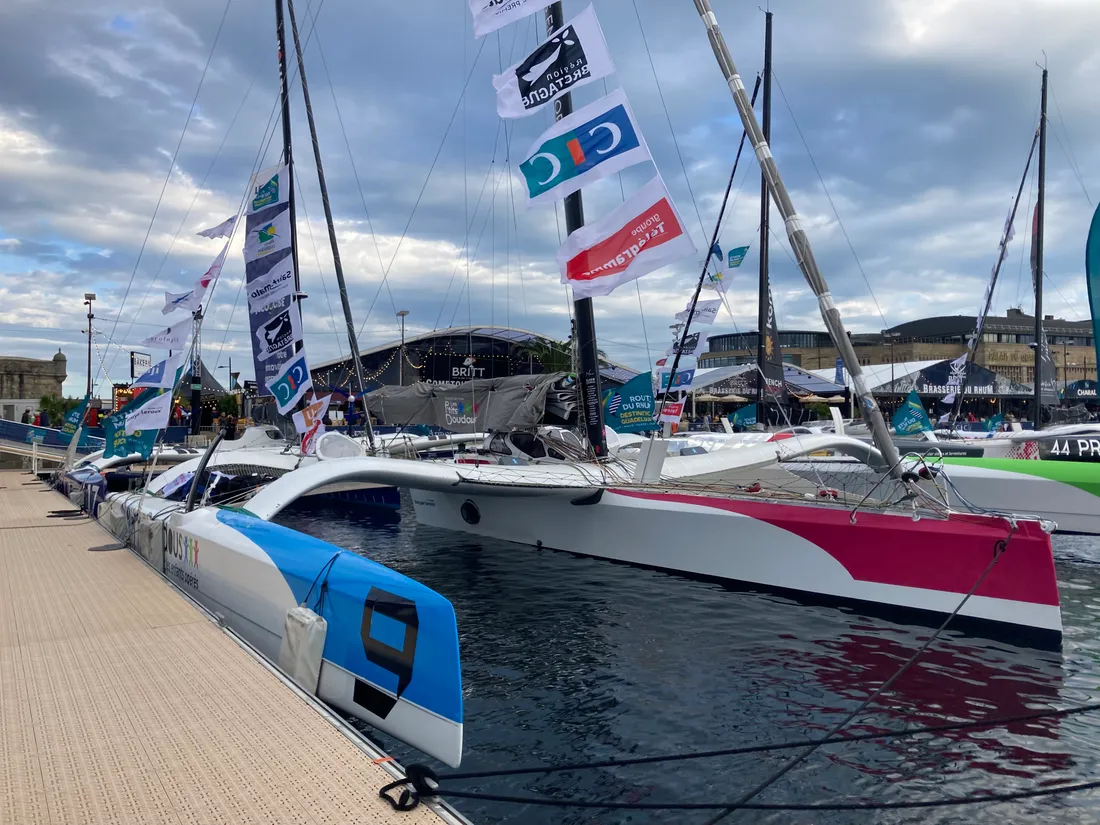 "Les P'tits Doudous", le bateau d'Armel Tripon sur la Route du Rhum 