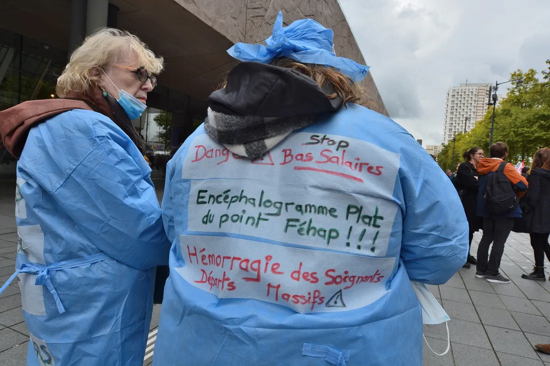 Les soignants du cortège rennais
