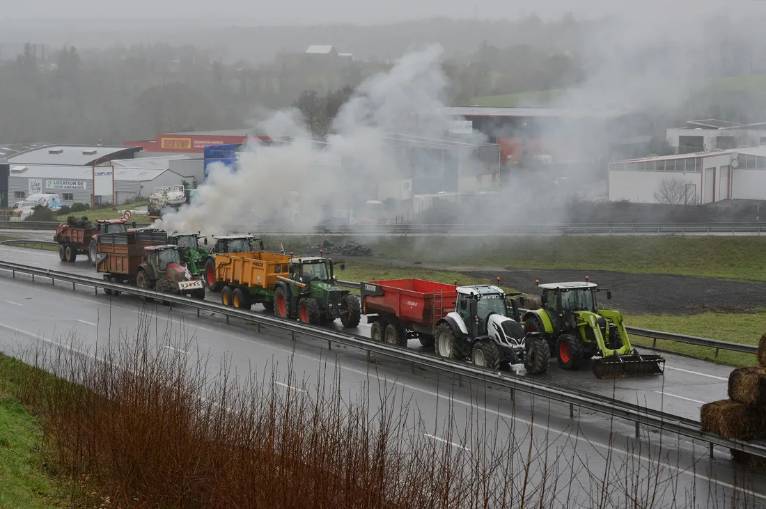Mobilisation des tracteurs à Quimper (2024)