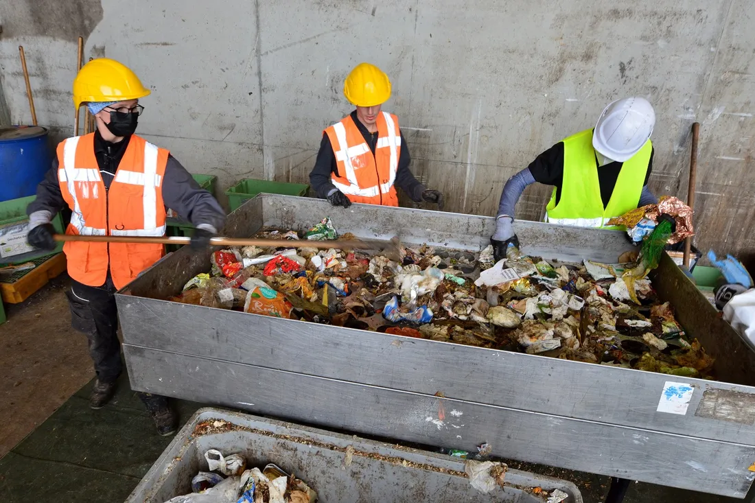 Ordures ménagères - table de tri