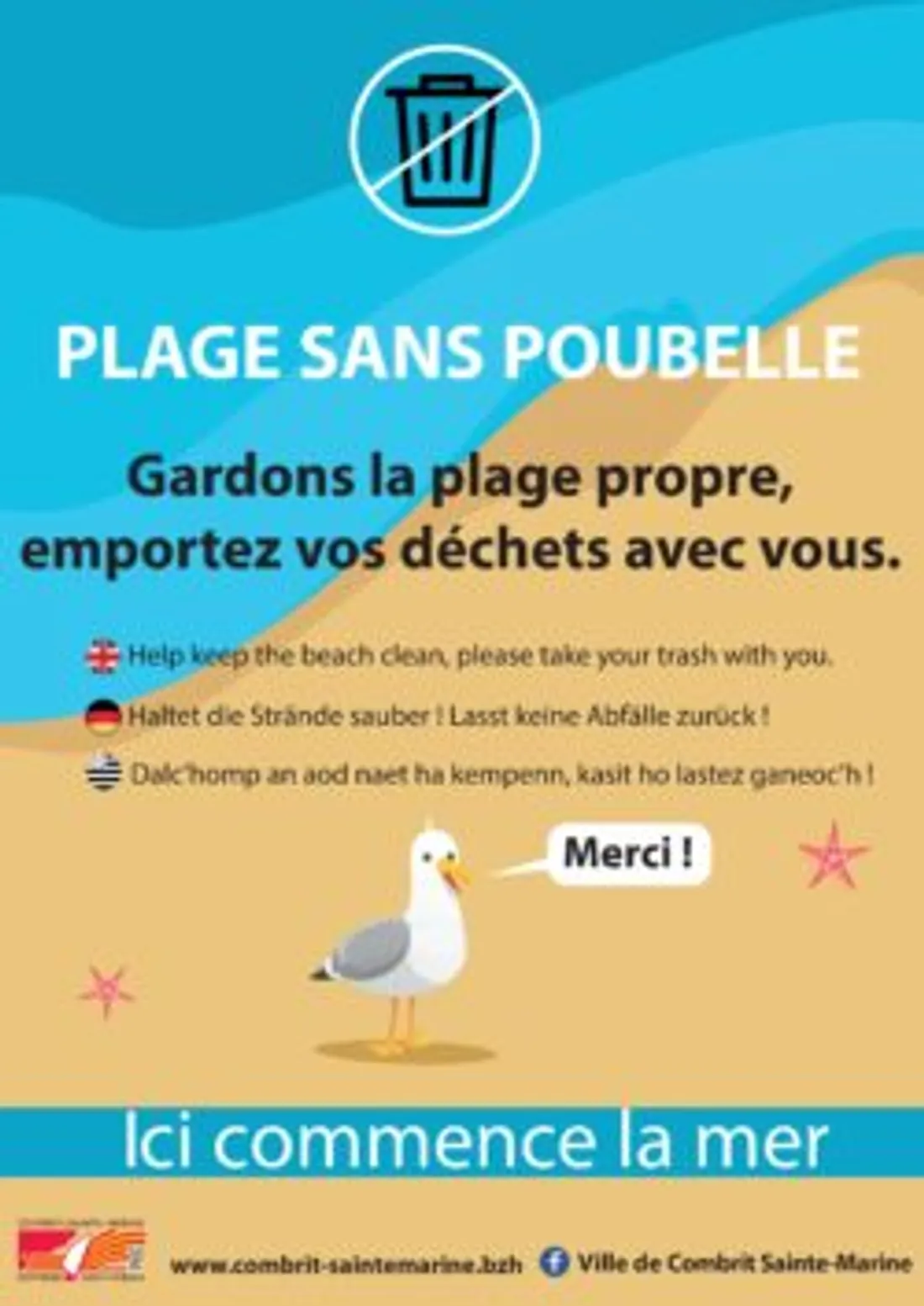 Plage  sans poubelle