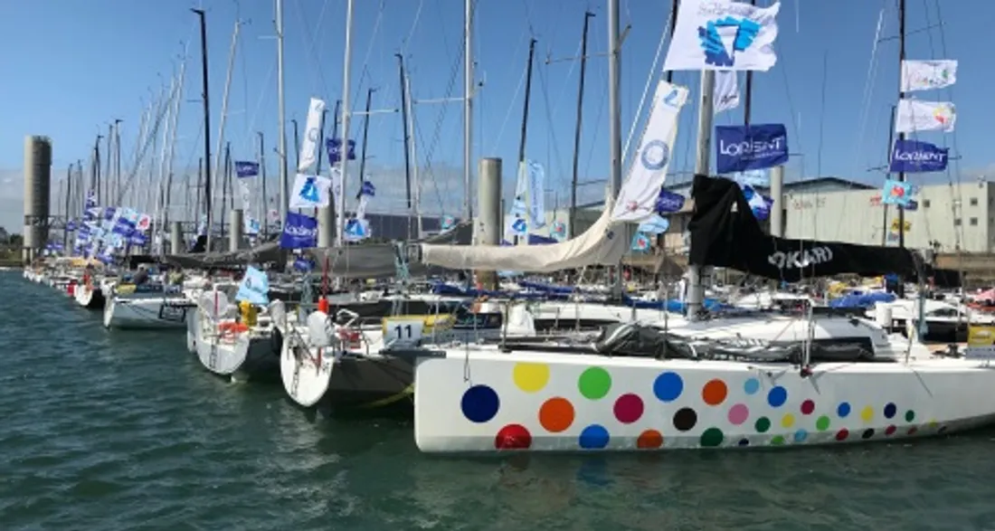 Les bateaux avant le départ à Lorient.