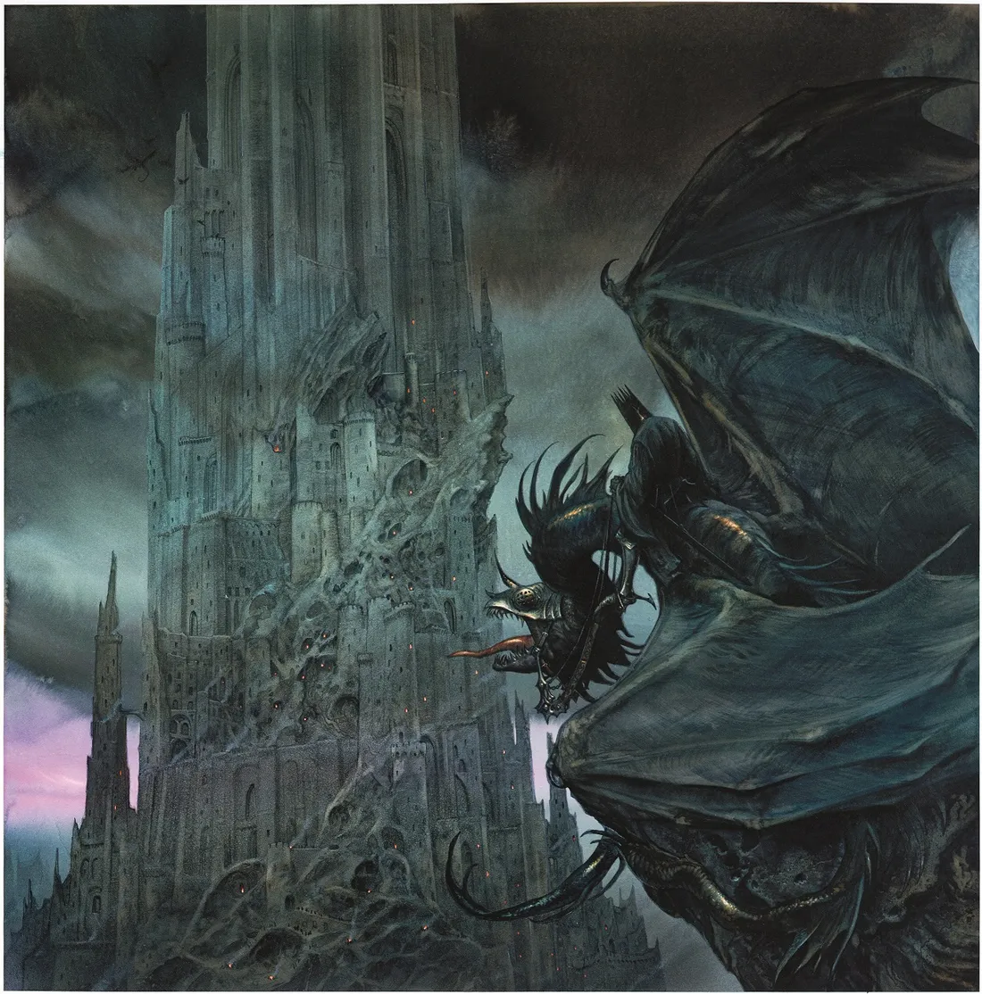 The Dark Tower, The Tolkien Calendar, 1991 © Allen & Unwin, 1990 © FHEL 2023