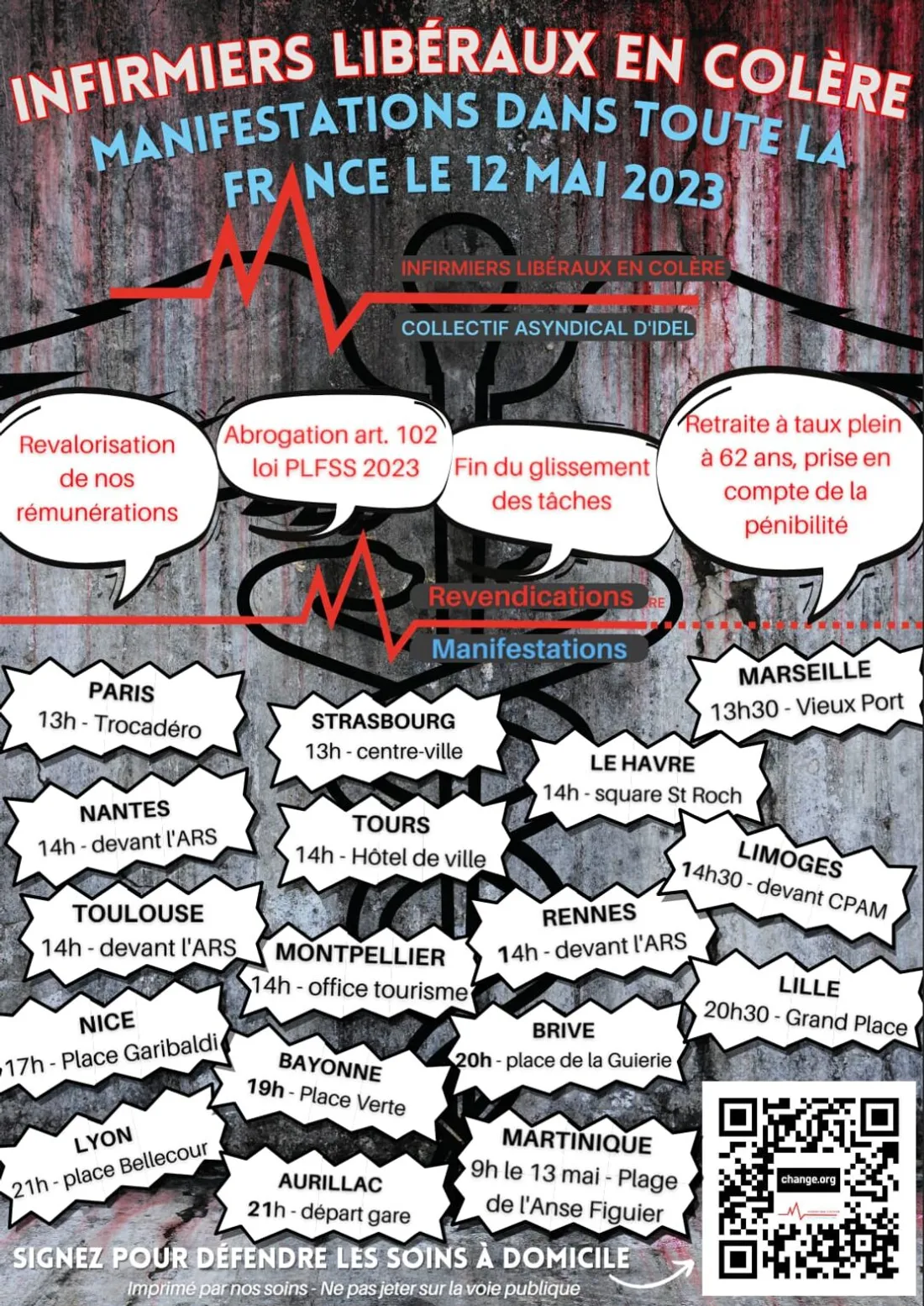 Mnifestations Infirmiers Libéraux en Colère