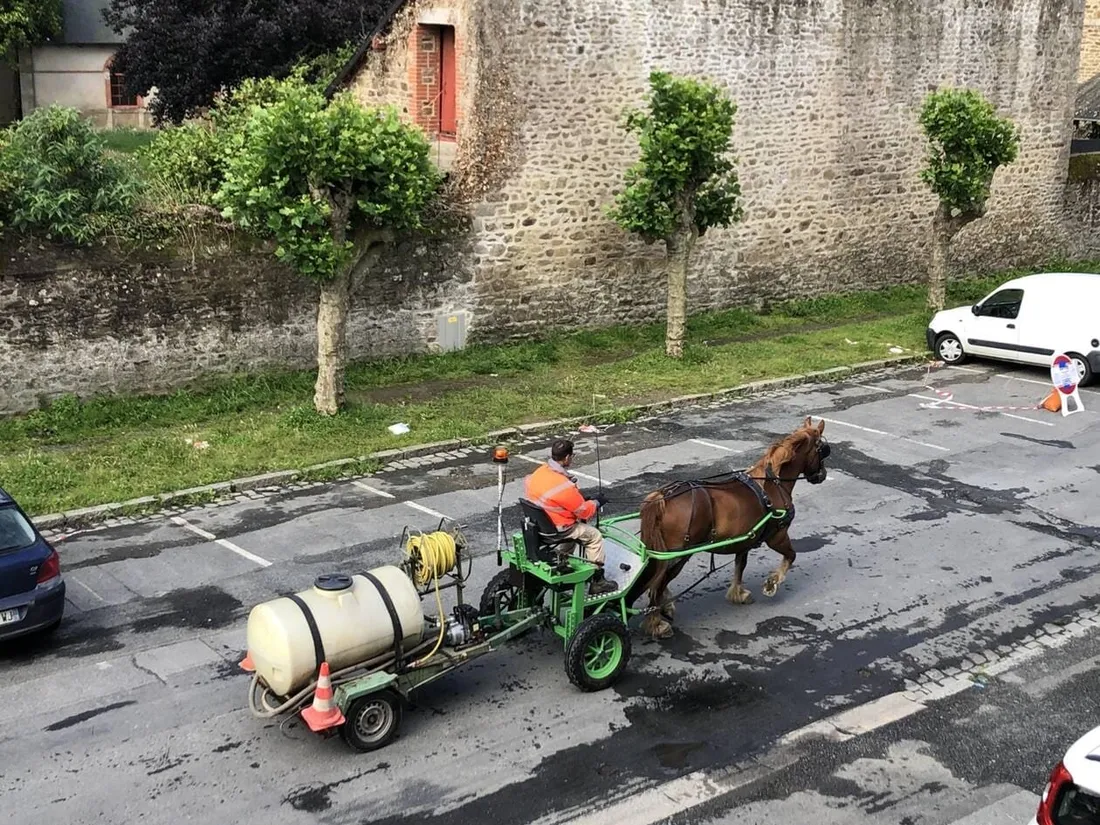L'équipe en action dans les rues de Lamballe