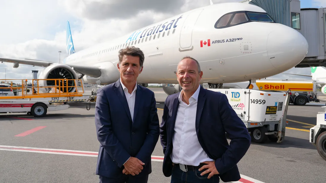 Xavier Lortat-Jacob, DG de l'aéroport Nantes-Atlantique et Cyril Cousin - DG France Air Transat