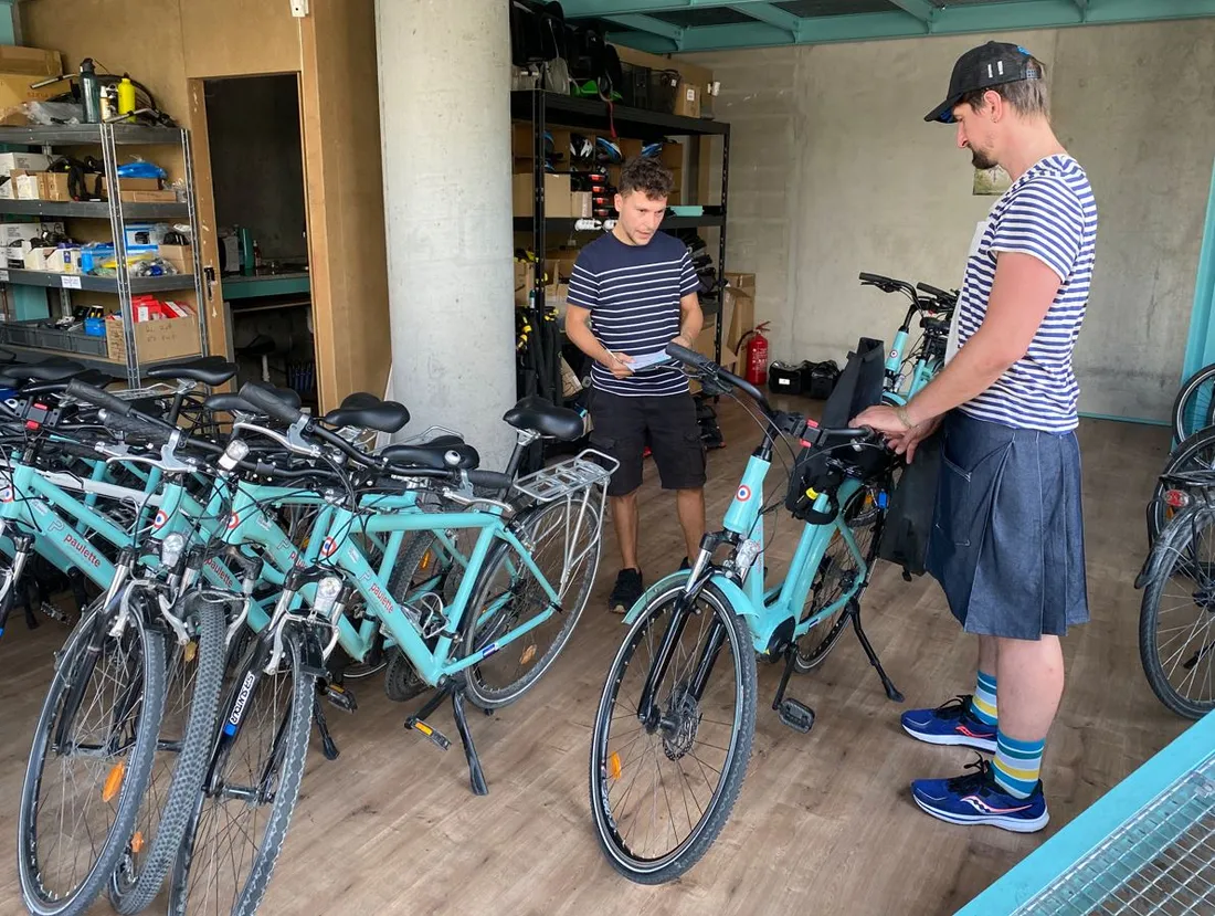 Thomas a loué un vélo à Nantes
