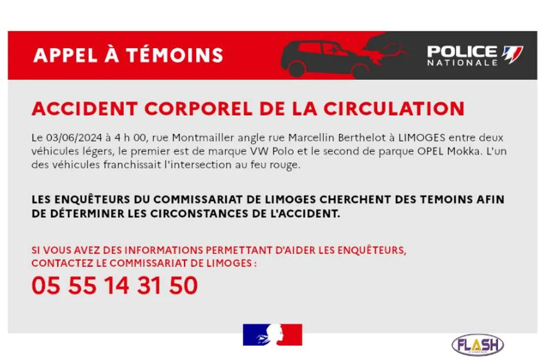 Appel à témoin - 03.06.2024 FLASH FM