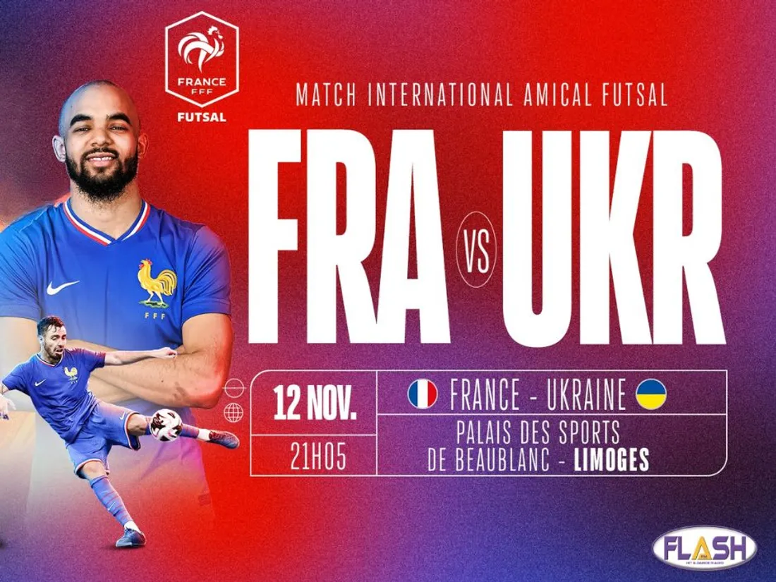 Match amical de futsal France Ukraine 12 novembre 2025 à Limoges