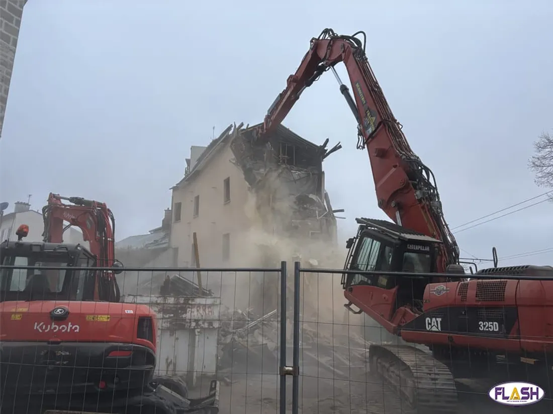 Démolition immeuble Gay Lussac 16 décembre 2024