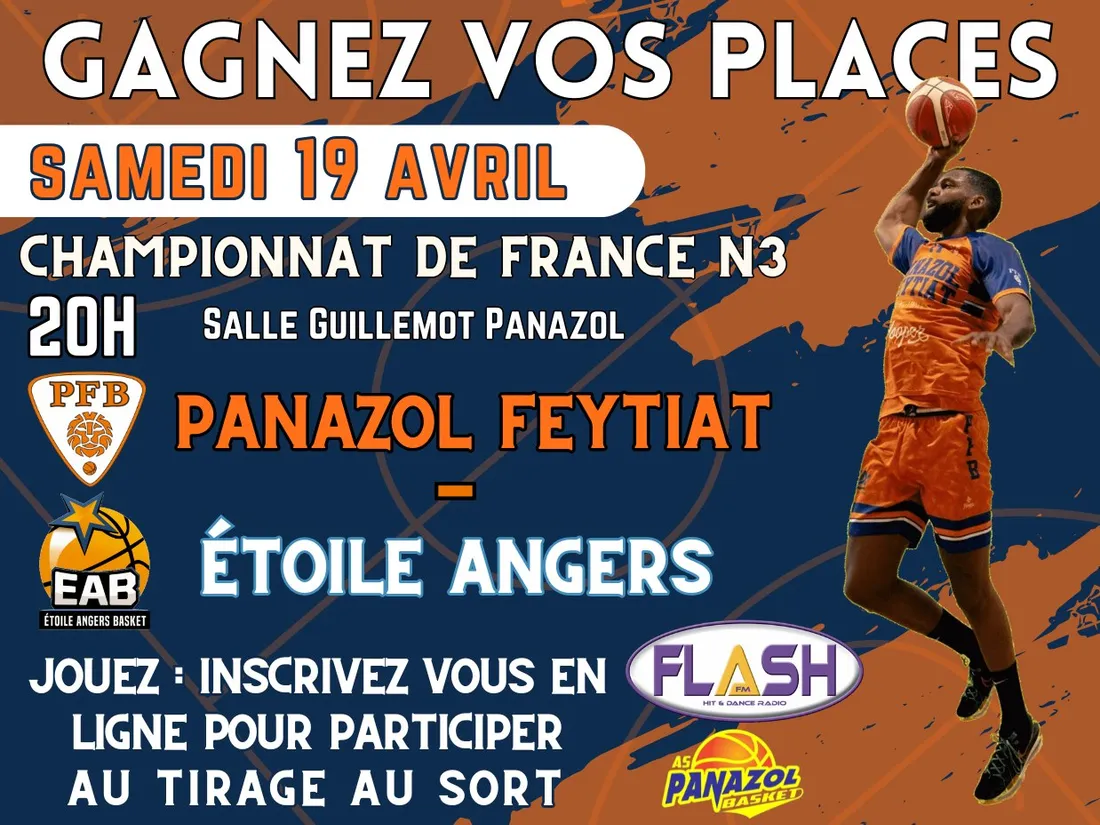 Gagnez vos places avec Flash FM pour le match de basket Panazol Feytiat Basket contre Angers Basket