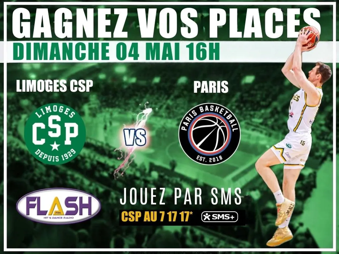 Gagnez vos places avec Flash FM pour le match Limoges CSP / Paris Basketball