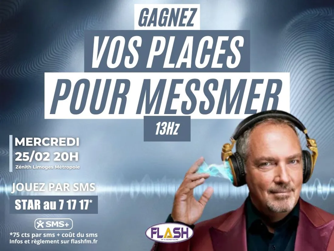 Gagnez vos places sur Flash FM pour le spectacle de Messmer au Zénith Limoges Métropole