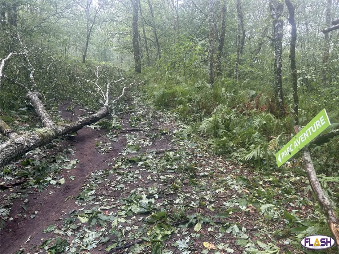 Site du lac de St Pardoux orage violents dégâts importants baignade fermée évacuation camping