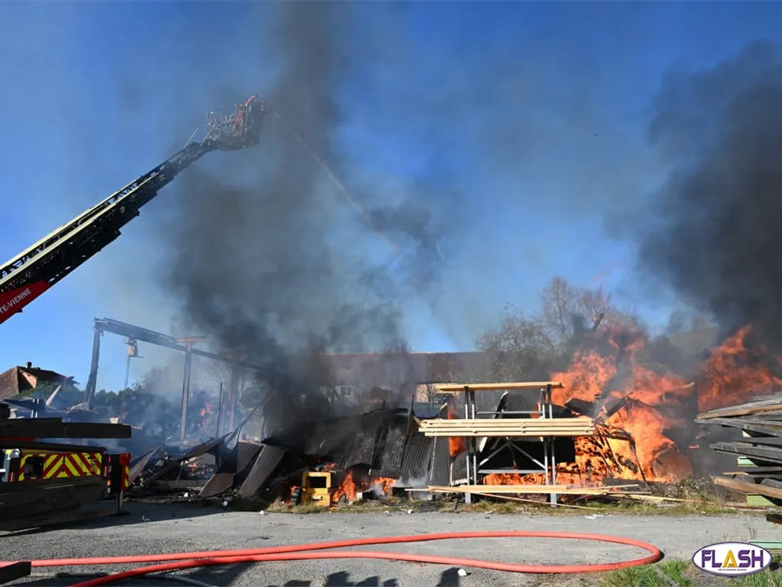 Pompiers incendie Meuzac 15 novembre 2024