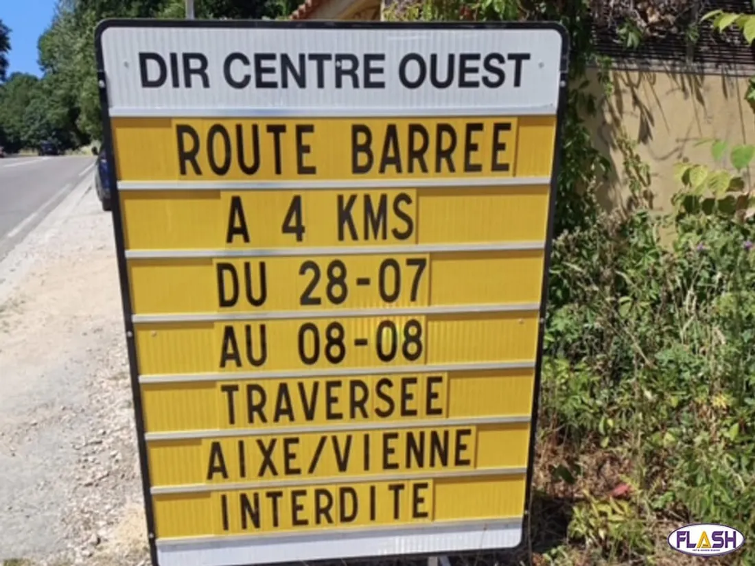 Travaux RN 21 Aixe sur Vienne circulation alternée travaux de voirie Limoges Haute-Vienne trafic 