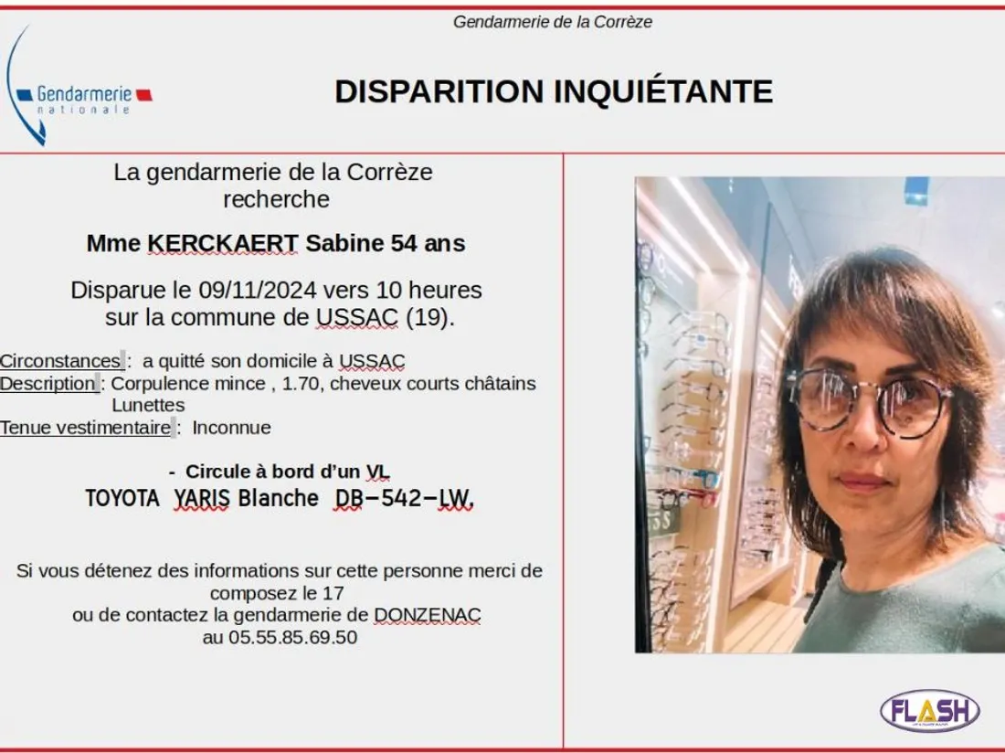 Disparition inquiétante Gendarmerie Corrèze 101124
