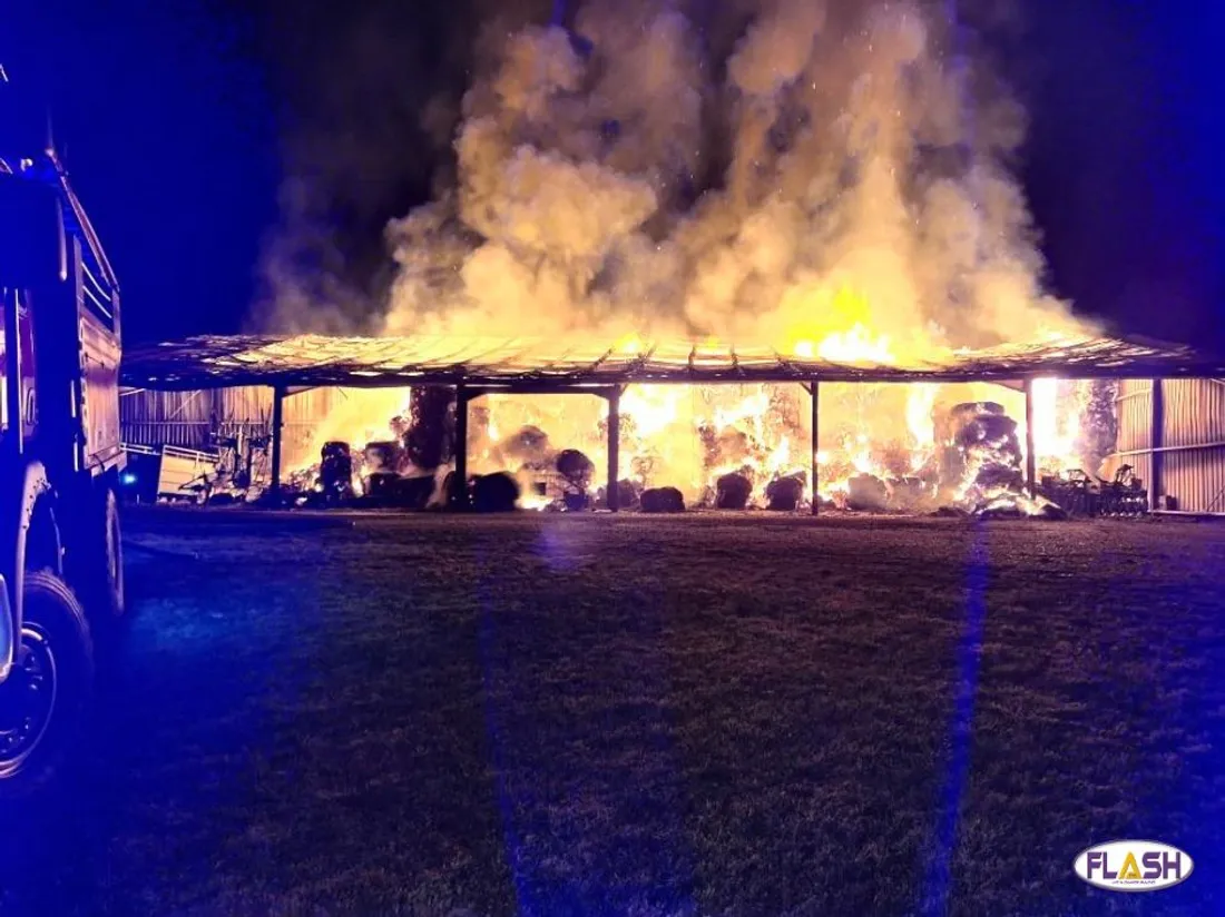 Incendie Chamberet bâtiment agricole