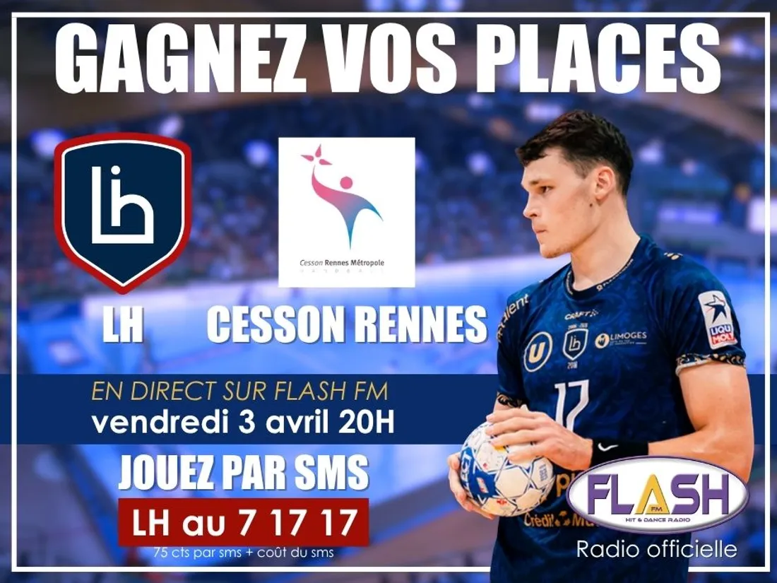 Gagnez vos places pour le match du Limoges Handball contre Cesson Rennes avec Flash FM
