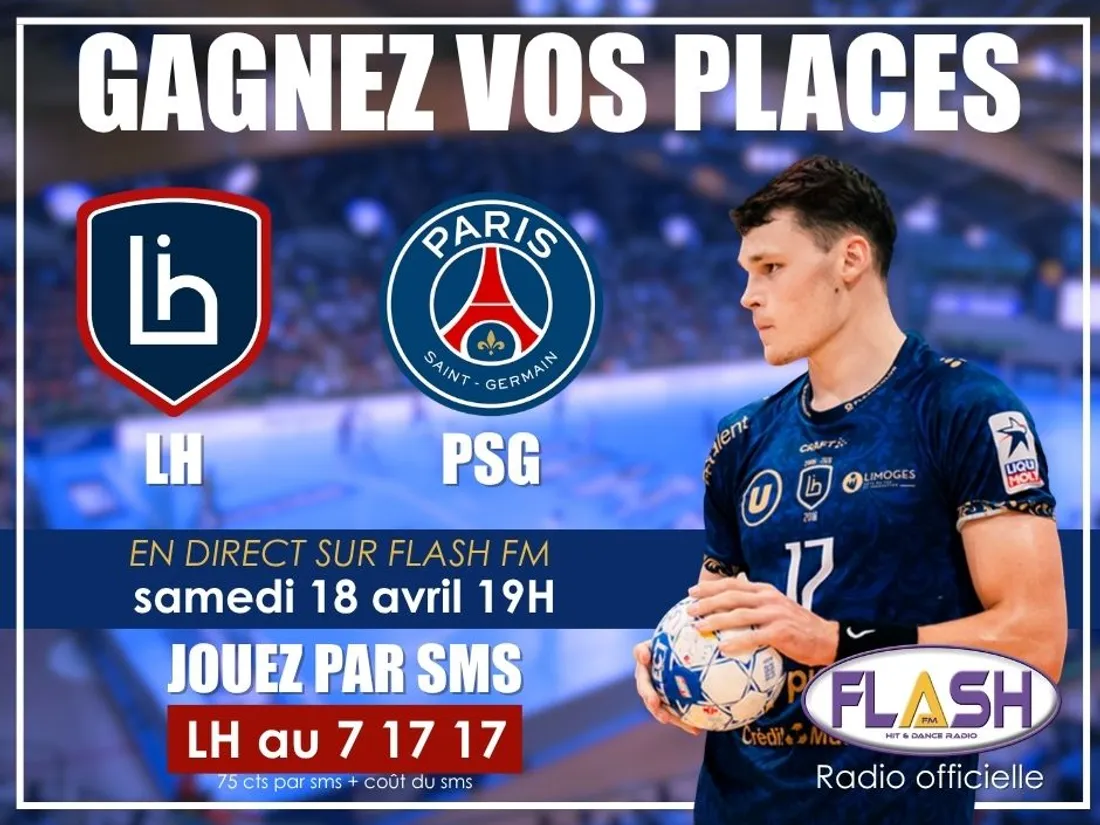 Gagnez vos places pour le match du Limoges Handball contre le PSG avec Flash FM