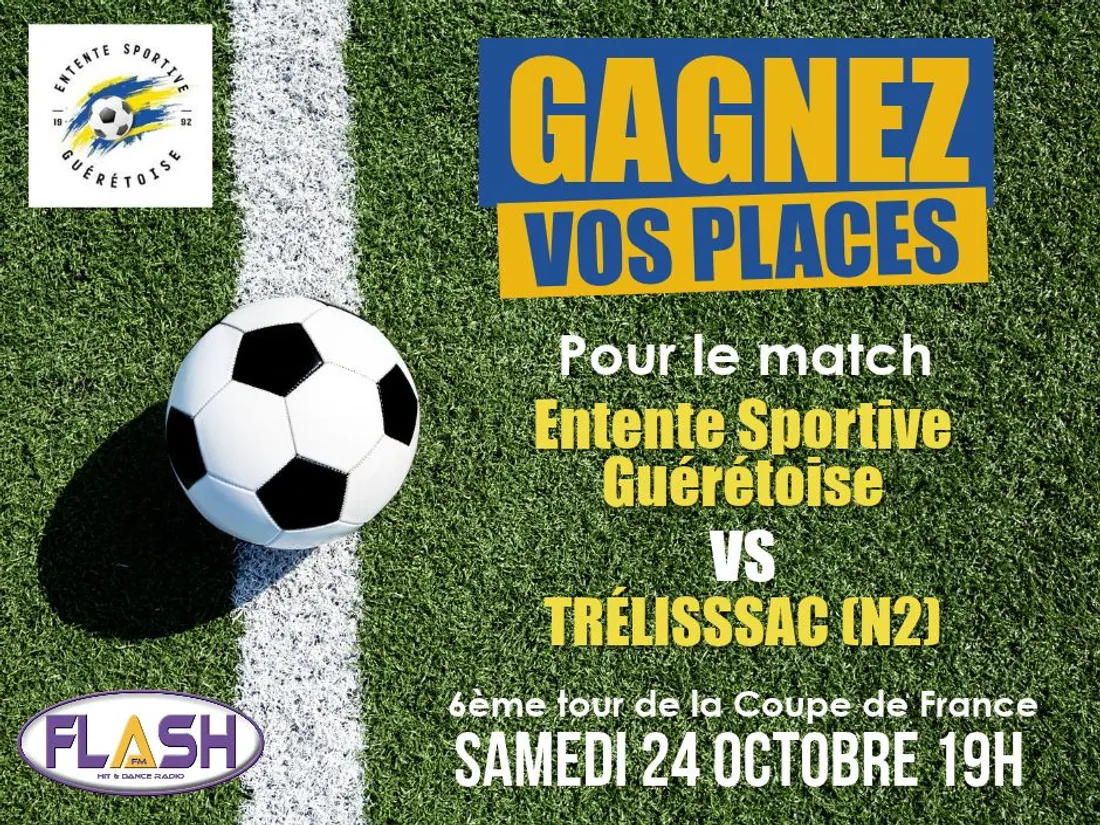Coupe de France : gagnez vos places pour Guéret – Trélissac avec Flash FM